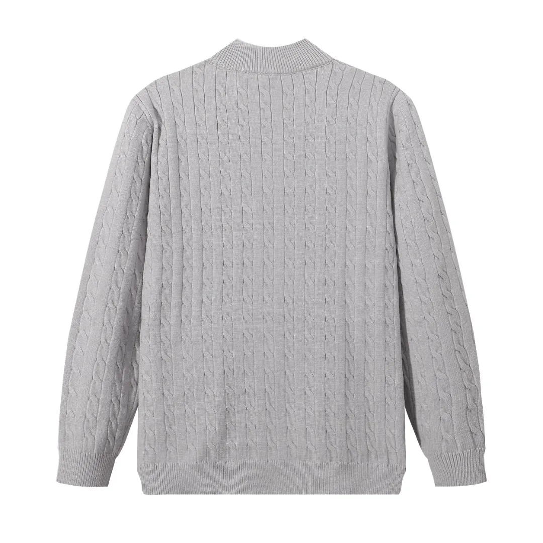 P200 Raff half-zip sweater black white gray